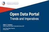 Open Data Portal Open... · Functionalities of Open Data Portals, 2018. Global trends in open data Source: UN E-Government Survey, 2018 Trends in Open Government Data by sector, 2016
