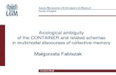 Axiological ambiguity of the CONTAINER and related schemas ...wa.amu.edu.pl/PaToPoz/files/Lund_Presentation.pdf · cemetary in Poznań Data:-Ethnographic observation of landscape