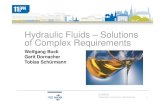 Hydraulic Fluids – Solutions of Complex Requirements€¦ · Rexroth Fluid Test Axial Piston Unit Closed Loop 19 Fluid test for closed loops / circuits Use of a combinated unit: