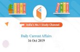 Daily Current Affairs 16 Oct 2019 - ... Daily Current Affairs 16 Oct 2019 World Standards Day is observed