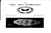 The I GREAT LAKES ENTOMOLOGIST2 THE GREAT LAKES ENTOMOLOGIST Vol. 9, No. 1 southern edge, from 4:00 p.m. to 6:OOp.m. on the west edge, and from 6:OOp.m. to 8:00 p.m. on the northern