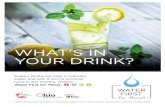 WHAT’S IN YOUR DRINK?€¦ · WHAT’S IN YOUR DRINK? Distributed by Creating Healthy Communities Water First for Thirst concept developed by Columbus Public Health Sugary drinks
