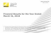 Financial Results for the Year Ended March 31, 2018 · 3 Financial results for the year ended March 31, 2018 and Forecast for the year ending March 31, 2019 •FY2018/3 Profitability