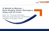 A World in Motion How Supply Chain Managers Snap out of Crisis€¦ · Freight forwarder LOGISTICS Source: Frey/Osborne (2013) ARILOG International Conference Logistics & Supply Chain