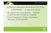 Building a Medical Workforce for Your Community – a ... · Community – a success story • Dr Raymond Lewandowski – Medical Superintendent Kingaroy Hospital • Peta Rutherford