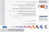 L.S.L. MARCHESE · has been assessed and certified as meeting the requirements of ISO 9001 1 EN For the following activities Manufacturing of oil level dipsticks, fastening clamps