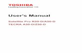 Satellite Pro R50-D/A50-D TECRA A50-D/Z50-D User's ManualChapter 1 TOSHIBA Legal, Regulatory, and Safety This chapter states the legal, regulatory, and safety information applicable
