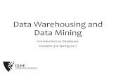 Data Warehousing and Data MiningOLTP(On-Line Transaction Processing) sources •Sales, inventory, customer, … •NC branch, NY branch, CA branch, … •Need to support OLAP(On-Line