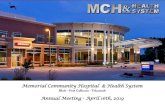 Memorial Community Hospital & Health System · Memorial Community Hospital & Health System Blair · Fort Calhoun · Tekamah Annual Meeting - April 16th, 2019