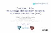 at Partners HealthCare (PHS) - School of MedicineOct 07, 2016  · Evolution of the Knowledge Management Program at Partners HealthCare (PHS) Roberto A. Rocha, MD, PhD, FACMI Clinical
