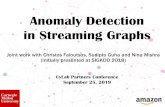 Anomaly Detection in Streaming Graphs€¦ · ANOMALY DETECTION IN STREAMING GRAPHS ESWARAN ET. AL., KDD 2018 Many open challenges 27 CONCLUSION ‣ Identify the vertices responsible