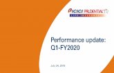 Performance update: Q1-FY2020 - ICICI Bank · Product segments 13 1. ... Truecaller integration Selfie quote Co-browsing Hyper personalisation Machine learning used to rank us higher