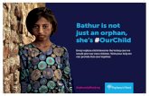 Bathur is not just an orphan, she’s #OurChild...With your donation, Orphans in Need provide food packs to help widows and orphans affected by poverty. Foods are sourced locally with