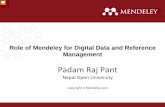 Role of Mendeley for Digital Data and Reference Management · 2018. 7. 13. · What is Mendeley? Organize your documents + references Collaborate by joining + creating groups Discover