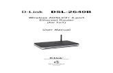 D-Link DSL-2640B - index-of.co.ukindex-of.co.uk/DLink-Router/D-Link DSL 2640B User Manual.pdf · On/ Off Press to turn the router on and off. Power Connects to the power adapter.