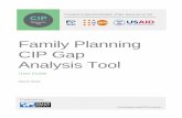 CIP Gap Analysis Tool - Health Policy Project · The Health Policy Project is a five-year cooperative agreement funded by the U.S. Agency for International Development under Agreement