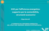 GSE per l’efficienza energetica · GSE per l’efficienza energetica: supporto per la sostenibilità, strumenti economici Filippo Marcelli . Roma – 21 febbraio 2019 . 5 ° GIORNATA