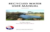 RECYCLED WATER USER MANUAL - Doug's Professional Portfolio · water lines shall be installed at least one foot below the potable water line. Recycled water lines ... water feature,