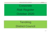 Item 6 Corporate Risk register October 2020...CORPORATE RISK REGISTER –OCTOBER 2020 APPENDIX A pg. 4 Control: Controls are a key mechanism for managing risk and are put in place
