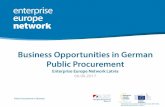 Business Opportunities in German Public Procurement · (Enterprise Europe Network Bavaria/Germany 2015-2020, Bavaria2Europe, SGA-Nr.: 671811) Neues Vergaberecht 2016 bei europaweiten