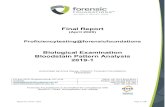 Final Report - Forensic Foundations · Forensic Biology Bloodstain Pattern Analysis 2019-1 ..... 4 Laboratory Response ... As this is a specific report for that one laboratory, Forensic