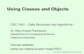 Using Classes and Objects - Villanova Universitymap/1051/s14/03classesandobjects.pdfString and Math classes The Math Class • The Math class contains methods that perform various