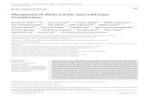 Management of allergy transfer upon solid organ …...11Division of Rheumatology, Immunology and Allergy, Inselspital, Bern, Switzerland 12Allergy Unit, Department of Dermatology,