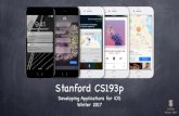 Stanford CS193p - Apple Inc....CS193p Winter 2017 Views The hierarchy is most often constructed in Xcode graphically Even custom views are usually added to the view hierarchy using