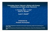 Prolonging Sensor Network Lifetime with Energy ...nicholas/601... · Hanif D. Sherali^ Scott F. Midkiff* *The Bradley Department of Electrical and Computer Engineering, Virginia Tech,