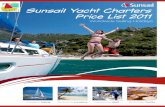 Sunsail Yacht Charters Price List 2011 - alisei.com CHARTER SUNSAI… · Greece - Athens ATHENS YACHT CHARTER PRICES 2 WEEKS Prices are per yacht for 2 weeks EXCLUDING Flights, Transfers