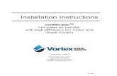 Install combo-pac-EC 201907 - Vortex Source Systems · 2020. 4. 23. · CP-1907 Unit Specifications: combo-pac TM air handlers with small-D TM MODEL CP30 CP30 CP63 CP63 CP70 CP70