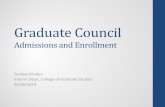 Graduate Council - University of Toledo Admissions...2002/05/19  · Enrollment -Summary for Discussion • Our enrollment profile is not representative of other institutions (later