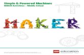 Simple & Powered Machines...Education Simple and Powered Machines set (one set for every two students is recommended). Prior Learning Before beginning these MAKER activities, it is