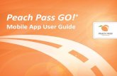 Peach Pass GO! · New Look, New Functionality—Improved Usability and More Features! The newly designed Peach Pass GO! Mobile App is a free mobile app available for iPhone®, iPad®,