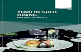 New YOUR IN-SUITE DINING · 2019. 5. 16. · SPICE GIRLS 24th MAY 2019. BUFFET MENU A ON ARRIVAL Mezze platter with Kalamata Olives, Tzatziki, Stuffed Vine Leaves Dolmades, Pita Chips,