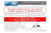 Testosterone in men with type 2 diabetes · PDF file 2019. 6. 28. · Did you know that around a third of all men with type 2 diabetes have low testosterone levels? The body’s production