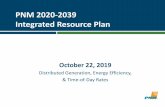PNM 2020-2039 Integrated Resource Plan...Oct 22, 2019  · • “Home Works” program is geared towards 5th grade students • “Energy Innovation” program is geared towards all