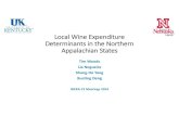 Local Wine Expenditure Determinants in the Northern ... · ↑KY, TN, purchase locally produced foods, prepare fresh food at home, wine knowledge, buying more expensive wines more