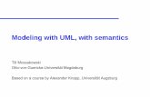Modeling with UML, with semanticstheo.cs.ovgu.de/lehre/lehre16s/modelling/slides1.pdf · A system involves many interdependent models at different levels of abstraction (analysis,