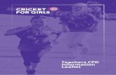 Teachers CPD Information Leaﬂ et · • Introduction to batting • Introduction to bowling • Introduction to wicket keeping • Variety of fun games • Engaging drills to practice