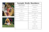 Sample Daily Routines - The HILLS Preschool · Planning,Work,CleanupandRecall(times Greeting Time Snack Large-Group Time Large(Group(Time Planning, Work, Cleanup, and Recall Time