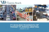 FY 2018-2023 ROADWAYS CIP TRANSIT PLANNING MEETING...2017/01/31  · All Projects Previously Fully Funded are Still Fully Funded PROPOSED FY 2018-2023 CIP 3 PROPOSED FY 2018-2023 CIP