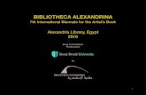 BIBLIOTHECA ALEXANDRINA - cpb-us-e1.wpmucdn.com€¦ · Nobuho Nagasawa, Professor, Sculpture, Installation, Interactive Art, Public Art When Bibliotheca Alexandrina was reborn in
