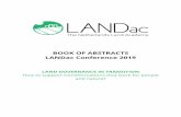 BOOK OF ABSTRACTS LANDac Conference 2019 · 3.3 Building land and natural resources management governance at community level in ... 3.4 Transforming pastoralist landscapes: the importance