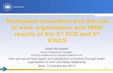 Workplace innovation and the role of work organisation and ...• Case studies : qualitative interviews Case studies on ‘work organisation innovation’ (Cox, 2012) Follow-up interviews