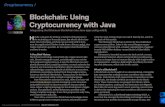 New Blockchain: Using Cryptocurrency with Javaweb3j.io/articles/web3j article - Java Magazine... · 2019. 1. 28. · your Java applicationsB Eefore L talk about a library, web3j,