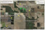 Eagle Creek Farm Map · Blind/Hunting Area Eagle Creek Farm 1 mi N Googleearth Win Rock -DiucWHole- mole (withìBlinÝd Win Rock Flooded Tinîb.fl GoosehpadIHunting Duck Club Button