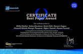 Best Paper Award - UniFI · 2018. 8. 2. · Best Paper Award Walter Giurlani, Andrea Giaccherini, Nicola Calisi, Giovanni Zangari, Emanuele Salvietti, Maurizio Passaponti, Stefano