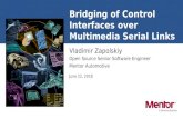 Bridging of Control Interfaces over Multimedia Serial Links...Mentor Automotive Summary 3 Vladimir Zapolskiy, Bridging of Control Interfaces over Multimedia Serial Links, ALS 2018