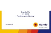Oando Plc H1 2012 Performance Revie · Oando PLC 6 H1, 2012 Operating Environment •Passage of the PIB now appears to be top priority for the government and there is hope that it